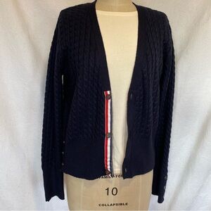 Thom Browne pure cashmere dark navy nautical cable sweater. Men’s or Unisex.
